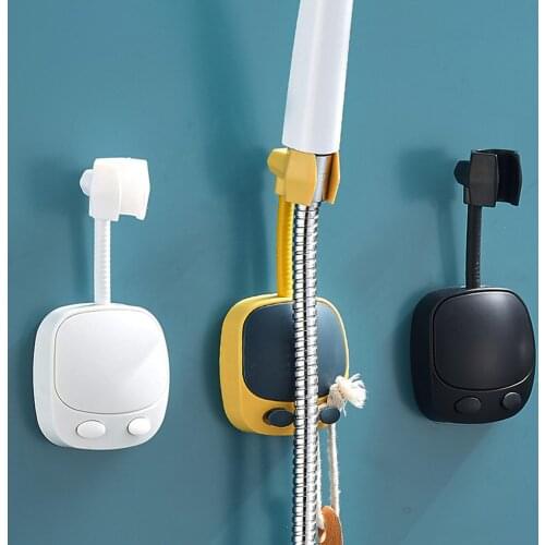 Universal Adjustable Hand Shower Holder Suction Cup Holder Full Plating Shower Rail Head Holder Bathroom Bracket Not Fall Off