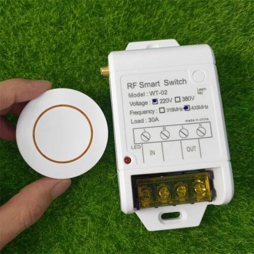 30A 3000W Remote Control Switch AC220V 1CH Lighting Switches Remote ON OFF Light Lamp SMD Power RemoteSwitch System 315/433MHZ