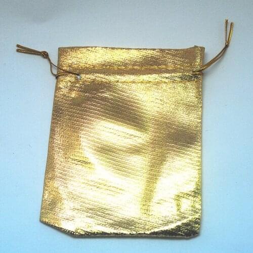 20pcs Golden Pouches Silver bags classic gift packaging size 10x15cm jewelry accessories and beads collections wholesale