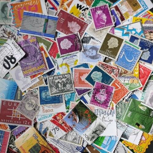 280-300 Different All Netherlands Dutch Used Postage Stamps With Post Mark Collection