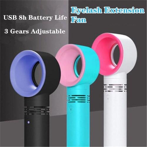 3 Gears Fan Eyelash Extension USB Mini Air Conditioning Fan Grafted Eyelashes Dedicated Dryer Eyelash Hair Dryer Eyelash Tools