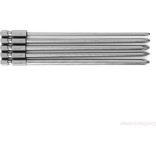 5 Pcs 1/4'' 150mm Long S2 Magnetic Cross Head PH1 PH2 Electric Screwdriver Bit