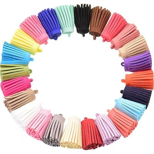 5PC Leather Mini Tassels Pendant Fringe Jewelry DIY Fringe Keychain Cellphone Straps Pendant Home Sewing Accessories Key Tassel