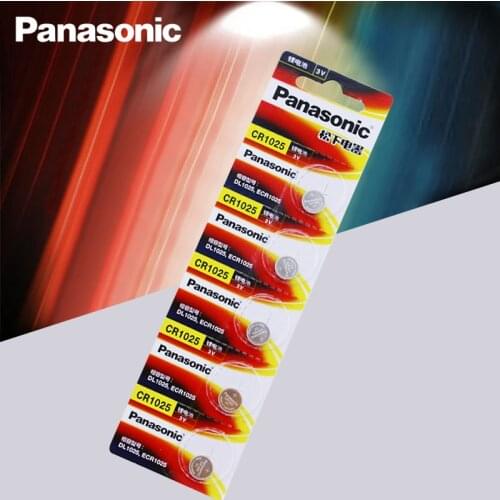 5PCS/LOT 100% Origina Panasonic CR1025 CR 1025 3V Lithium Button Battery Coin Cell Batteries