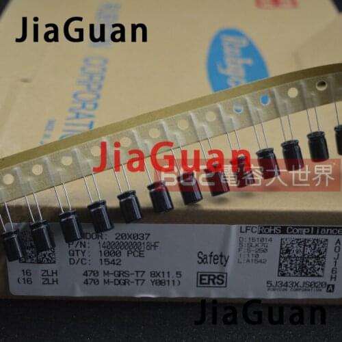 50PCS NEW RUBYCON ZLH 16V470UF 8x11.5mm 105 degrees 470UF/16V high frequency low resistance and long life zlh 470UF 16V