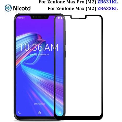 9H Full Cover Tempered Glass For Asus Zenfone Max Pro M2 ZB631KL Screen Protector For ASUS ZB631KL ZB633KL Glass Protective Film