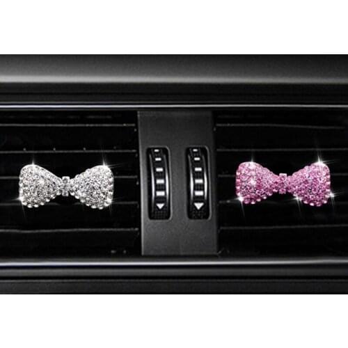 Car Air Freshener Holder Cute Bow Perfume Clip Creative Design Automotive Interior Trim for Air Environment Fresher L41A