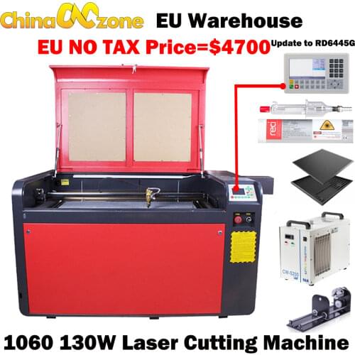 Ship from EU CNC Laser engraving Cutting SL1060 130W W6 machine CW5200 water chiller CO2 USB Laser With DSP Ruida 6445C System