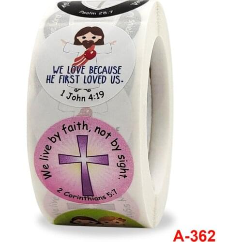 Childrens Christian stickers Bible scriptures faith pray Gods sayings religious signs art decoration adhesive