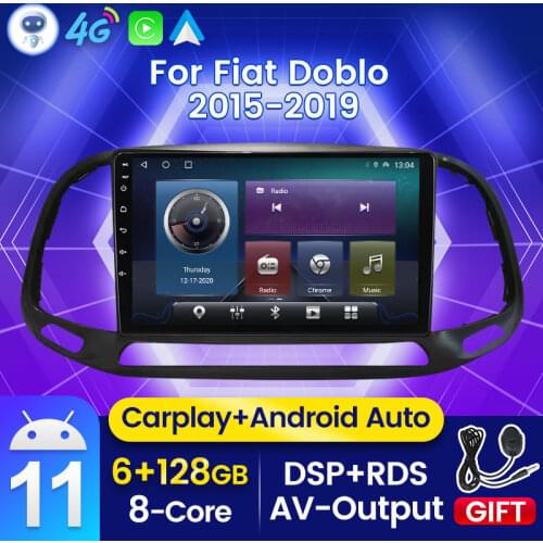 DSP IPS For FIAT DOBLO 2015 2016 2017 2018 2019 2 Din Android 11 Car Multimedia Player Wifi GPS Autoradio Head Unit Auto Stereo