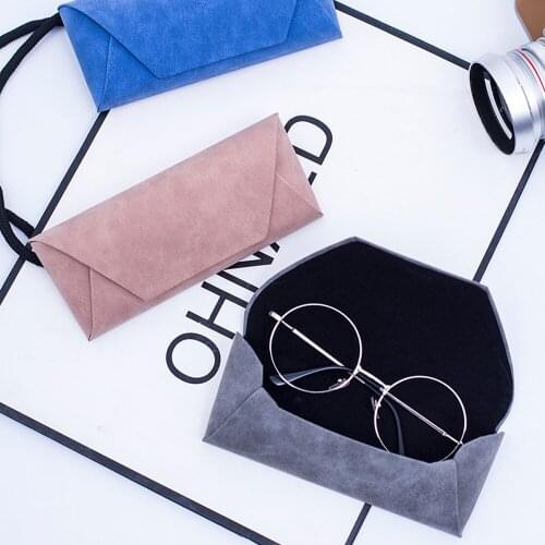 Vintage PU Sunglasses Box Solid Color Portable Durable Glasses Storage Case Women Men Fashion Simple Eyewear Pouch