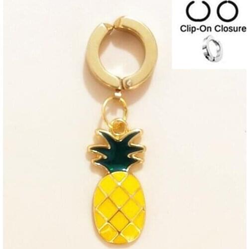 Pineapple fake Belly Button Rings 316l Steel Body Jewelry Belly Piercing Rings Sexy Fake Navel Piercing Ombligo