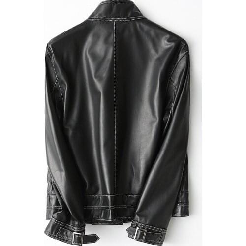 Leather Genuine 2020 Jacket Women Motorcycle Natural Sheepskin Coat Female Autumn Short Real Leather Jackets 29105 LW369 s