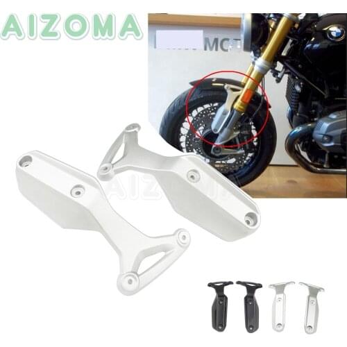 2pcs Silver Motorcycle Front Fender Bracket Aluminum for BMW R Nine T R9T 2014-2018 Mudguard Holder Side Mount Support