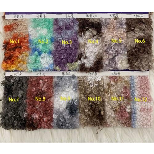 Sheepfold Wool fur,faux fur fabric,Big Sheep volume color printing fur,felt cloth,Clothing toys material