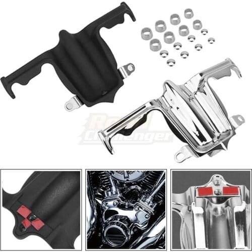 Motorcycle Chrome Black Tappet Lifter Block Accent Cover For Harley Twin Cam 00-17 Touring Electra Glide Dyna Fat Bob Breakout