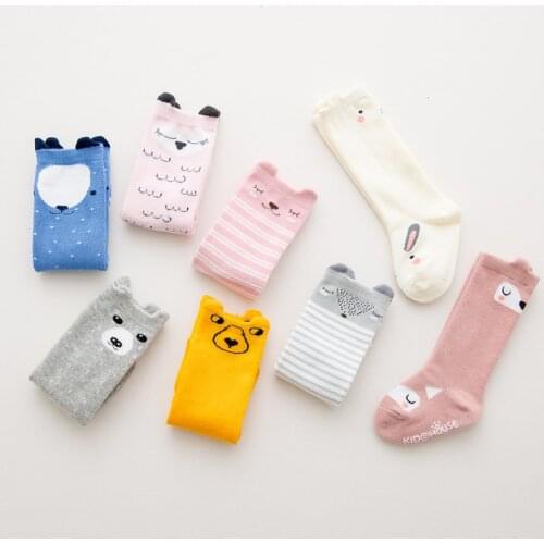 Cartoon Cotton Children Newborn Baby Socks Lot Baby Soft Breathable Cotton Socks Lot Non-slip Thicker Warm Autumn Winter