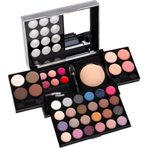 39 Colors Makeup Kit Long Lasting Waterproof Shimmer Glitter Matte Eyeshadow Palette Powder Blush Eyebrow Pen Lip Gloss Mirror