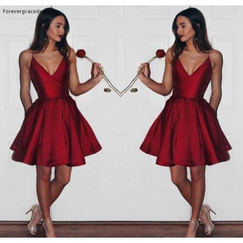 Cheap Short Ruby Bridesmaid Dress Vintage A Line Ruffles Juniors Bridesmaid Dress Plus Size Custom Made