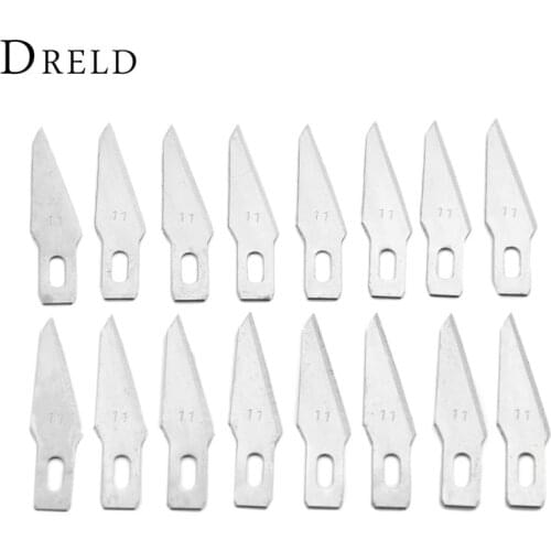 DRELD 16 Pcs 11# Blades for Wood Carving Tools Engraving Craft Sculpture Carving Knife Scalpel Cutting Tool PCB Repair Hand Tool