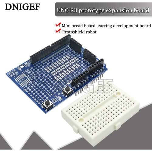 DNIGEF UNO ProtoShield Prototype Expansion Board with SYB-170 Mini Breadboard Based For Arduino UNO ProtoShield