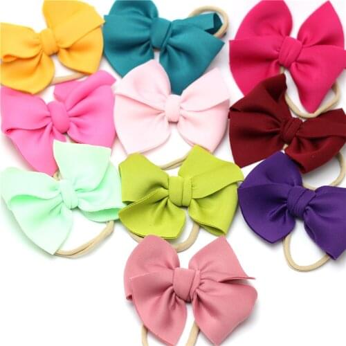 Baby Girl Headbands Candy Color Large Bow Newborn Headband Scuba Bowknot Diademas Para Bebe Children Hair Accessories Kid Turban