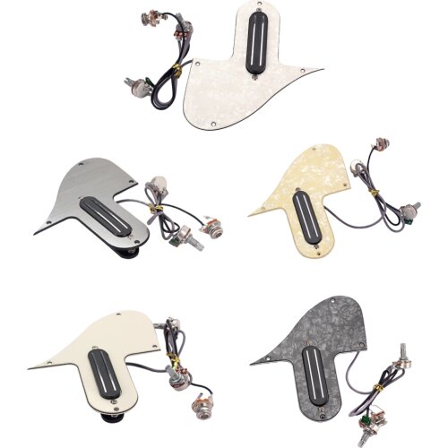 Durable Mandolin Guitar Pickguard Wired Dual Rail Pickup A500k B500k Potentiometers 6.35mm Jack Socket