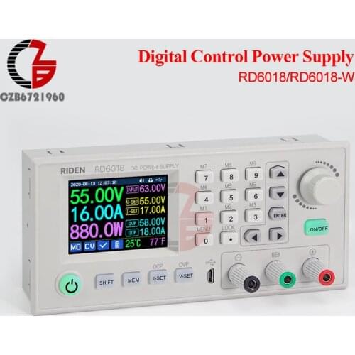 RD6018 RD6018W USB WiFi CNC Adjustable DC-DC Voltage Step Down Power Supply Module Buck Converter Voltmeter 60V Multimeter