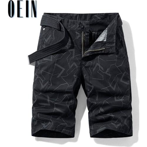 OEIN Men 2021 Summer New Casual Vintage Classic Pockets Cargo Shorts Mens Outwear Fashion Streetwear Cotton Camouflage Shorts