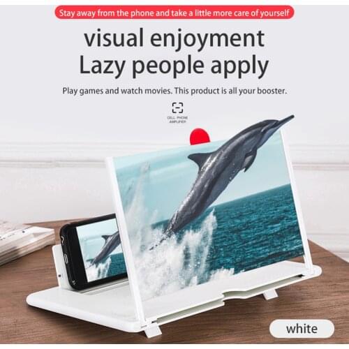 3D Mobile Phone Screen Magnifier Easy Handy Installation No Tools Required 12 inch Enlarged Magnifying Amplifier Enlarger
