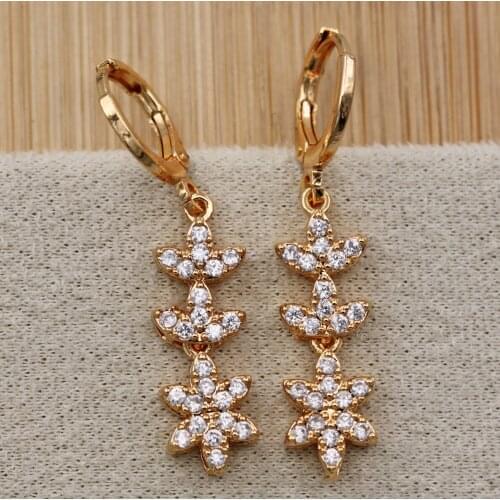 Bohemia Dangle drop earrings for womens water drop white stone Jewelry earrings for Party Wedding Valentines Day Accessories