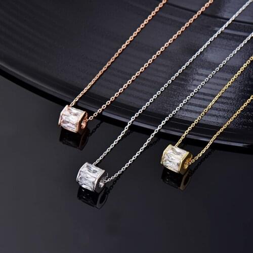 Designer Fashion 925 Sterling Silver Jewelry 3A Cubic Zirconia Party Necklace