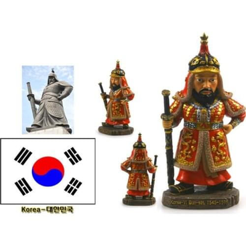 South Korea Yi Sun-sin Army General Creative Resin Crafts World Celebrity Statue Tourism Souvenir Collection Home Decortion