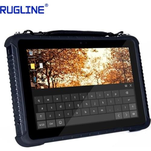 Rugline 10 Inch Windows 10 Pro 4G Standard Layout RAM 8GB ROM 128GB Industrial Tablet Panel PC 1D 2D Barcode Scanner NFC