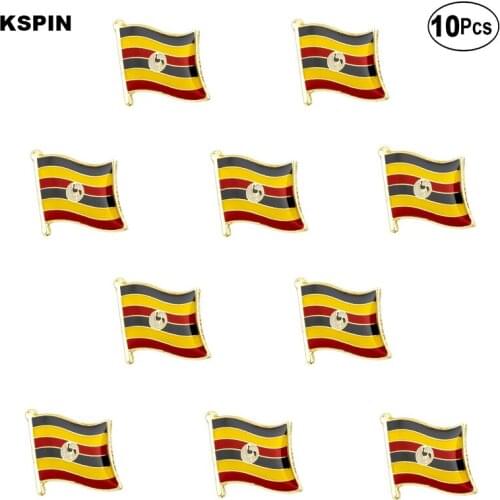 Uganda Flag Lapel Pin Flag badge Brooch Pins Badges 10Pcs a Lot