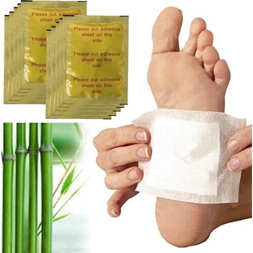 10 Pcs Detox Foot Patch Pad Ginger Salt Extract Toxin Removal Weight Loss Patch Improve Sleep Slimming Foot Sticker TSLM2