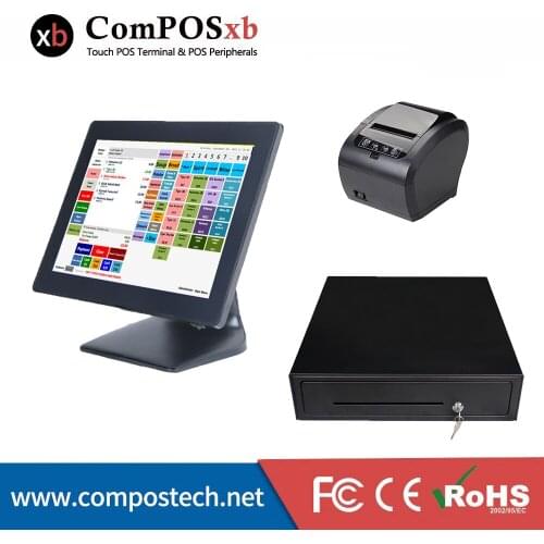 15 inch POS systems capacitive touch screen POS all in one ordering machine chaep pos terminal for Retail Business