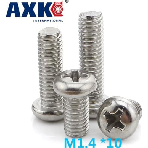 2019 Hot Sale Limited Tornillos Para Madera 100pcs Round Machine Screw Pm [nickel] Electronic Screws Micro M1.4 *10 Gb818