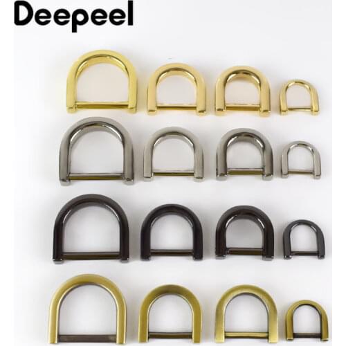 4/10pcs 10/12/15/20mm Removable D Ring Metal Bag Buckles Handbag Strap Bags Chain Clasp Hook Screw DIY Backpack Hanger Accessory