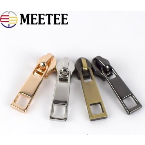 50pcs Meetee 5# Zippers Sliders for Nylon Zipper Down Jacket Pocket Zip Head Bag Zip Repair Kits DIY Sewing Accessories