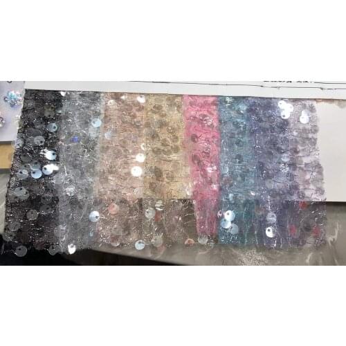 African French Tulle Sequins Lace Fabric 2020 High Quality Lace Material Nigerian Lace Fabrics For Garment Sewing A9001