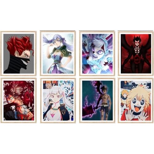 Astr Black Clover Anime Character Wallpaper Giclee Fan Art Print,8 x 10 Inches,No Frame,8PCS