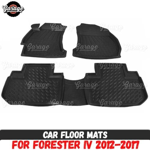 Car floor mats case for Subaru Forester 4 2012-2017 rubber 1 set / 4 pcs or 2 pcs accessories protect of carpet decoration