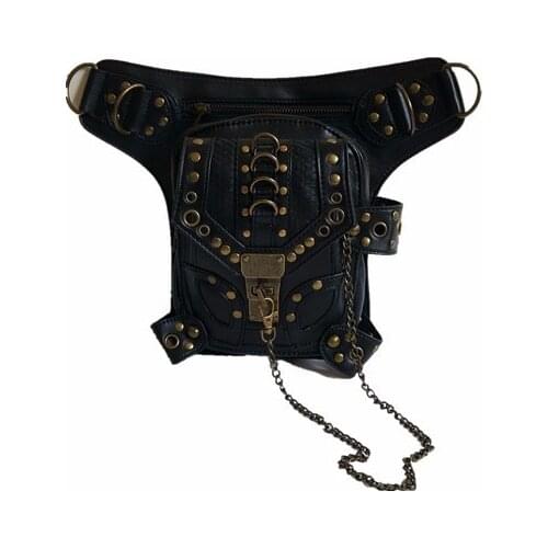 Freeship Cheap Good Quality Steampunk Bag Steam Punk Retro Rock Gothic bag Shoulder Waist Bags Packs Women Men leg Thigh Holster