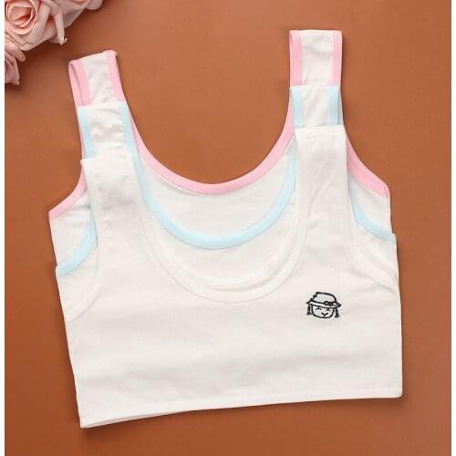 Young Girl Bra Student Underwear Small Training Bra Solid Cotton Bra Comfortable Breathe Freely Underwear 2017