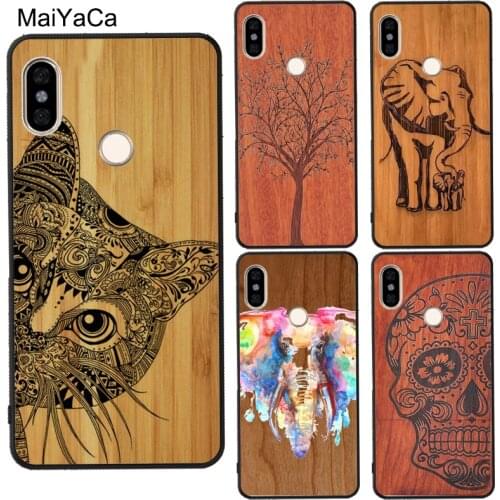 Bamboo Wood Skull Print For POCO X3 F2 Pro Case For Redmi 9 9C 9A Note 8 9 Pro 7 9S 8T For Mi Note 10 Lite A3 9T