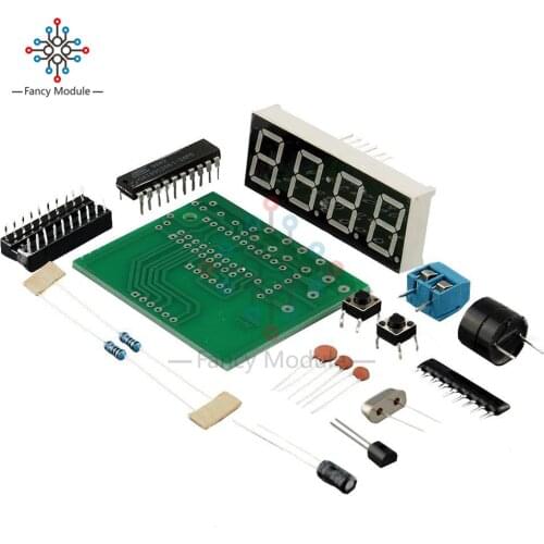 Diymore AT89C2051 C51 4 Bits Electronic Clock Electronic Production Suite DIY Kits C51 Electronic Clock