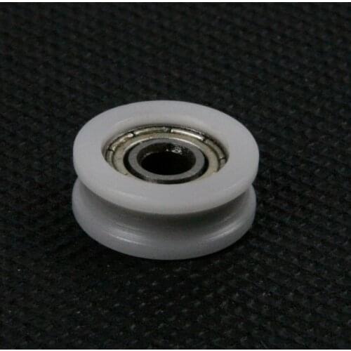 Fixmee 10pcs 15mm Round Groove Nylon Pulley Wheels Roller for 1mm rope w/ 625ZZ Bearing