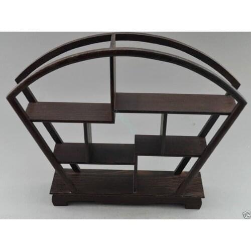 Collectible Decorated Old Handwork Wood Carved Curios stand cabinet Display cabinets decoration