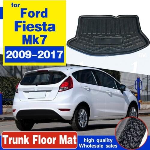 Fit For Ford Fiesta Hatchback Boot Liner 2009-2017 Rear Trunk Mat Cargo Tray Floor Carpet 2010 2011 2012 2013 2014 2015 2016